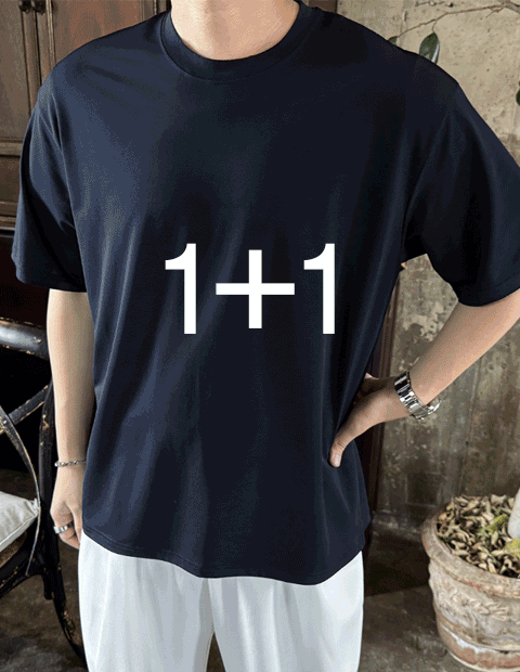 1+1 쿨링 에어 아이스 반팔 티셔츠